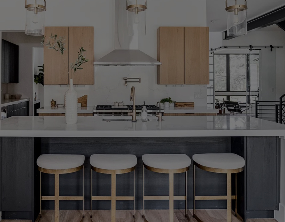 Bright remodeled kitchen with a large island